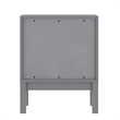 Pemberly Row Kids Solid Wood Nightstand with 2 Storage Drawers in Gray