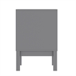 Pemberly Row Kids Solid Wood Nightstand with 2 Storage Drawers in Gray