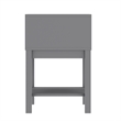 Pemberly Row Kids Nightstand with Storage Drawer and Shelf in Gray