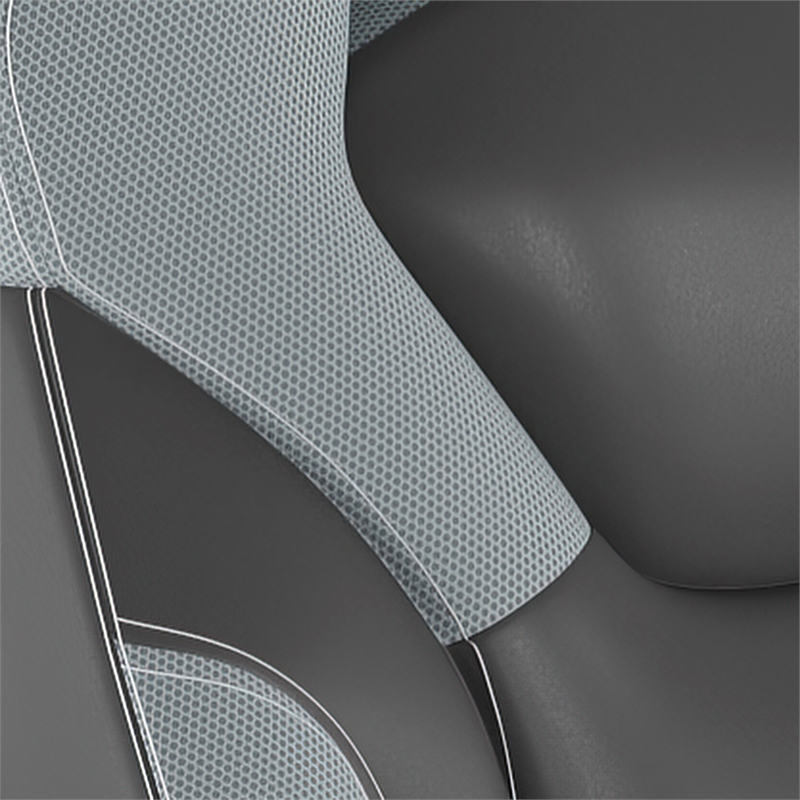 Pemberly Row Office Gaming Chair with Skater Wheels and Flip Up Arms in Gray