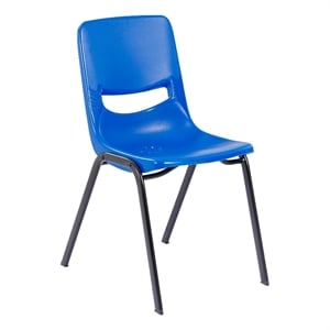 Pemberly Row Ergonomic Heavy-Duty Flex Comfort Classroom Stack Chair in Navy