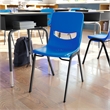 Pemberly Row Ergonomic Heavy-Duty Flex Comfort Classroom Stack Chair in Navy
