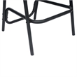Pemberly Row Indoor/Outdoor Rattan Restaurant Barstool with Black Frame in Gray