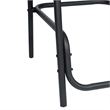 Pemberly Row Indoor/Outdoor Rattan Restaurant Barstool with Black Frame in Gray