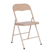 Pemberly Row 5 Piece Folding Card Table & Chair Set with Upholstered Top in Tan