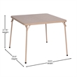 Pemberly Row 5 Piece Folding Card Table & Chair Set with Upholstered Top in Tan
