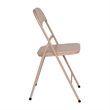 Pemberly Row 5 Piece Folding Card Table & Chair Set with Upholstered Top in Tan