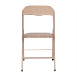 Pemberly Row 5 Piece Folding Card Table & Chair Set with Upholstered Top in Tan