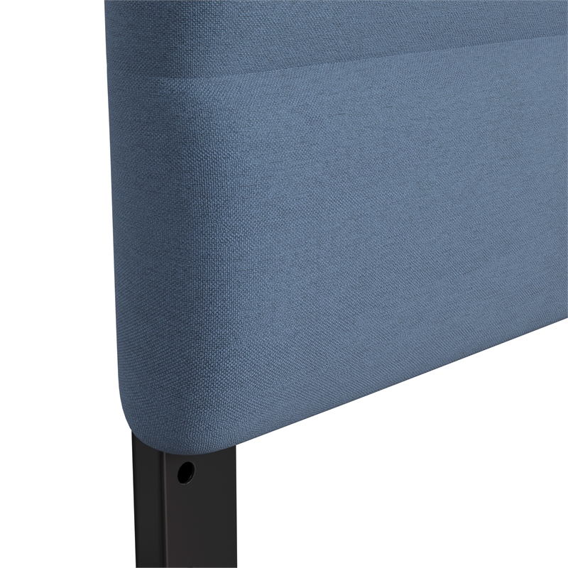 Pemberly Row Universal Fit Tufted Upholstered Full Headboard in Blue
