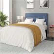 Pemberly Row Universal Fit Tufted Upholstered Full Headboard in Blue