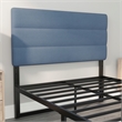 Pemberly Row Universal Fit Tufted Upholstered Full Headboard in Blue