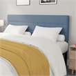 Pemberly Row Universal Fit Tufted Upholstered King Headboard in Blue