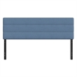 Pemberly Row Universal Fit Tufted Upholstered King Headboard in Blue