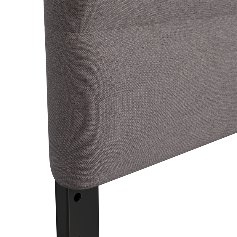 Pemberly Row Universal Fit Tufted Upholstered Full Headboard in Gray