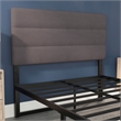 Pemberly Row Universal Fit Tufted Upholstered Full Headboard in Gray