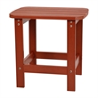 Pemberly Row Indoor/Outdoor Adirondack Side Table and 2 Chair Set in Red