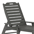 Pemberly Row 3 Piece Adirondack Set with 2 Loungers & Table in Gray