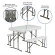 Pemberly Row 10' x 10' Blue Pop Up Canopy with Folding Table and Benches Set