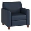 Pemberly Row LeatherSoft Chair with Clean Line Stitched Frame in Navy