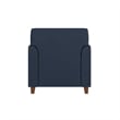 Pemberly Row LeatherSoft Chair with Clean Line Stitched Frame in Navy