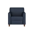 Pemberly Row LeatherSoft Chair with Clean Line Stitched Frame in Navy