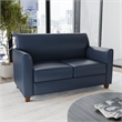 Pemberly Row Loveseat with Clean Line Stitched Frame in Navy