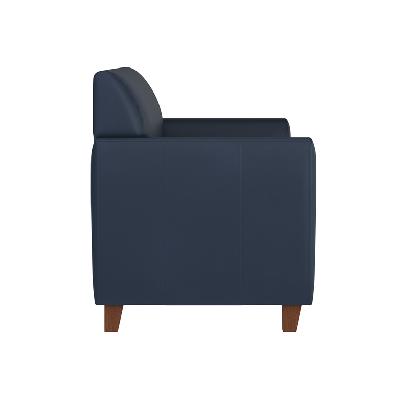 Pemberly Row Loveseat with Clean Line Stitched Frame in Navy