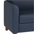 Pemberly Row LeatherSoft Sofa with Clean Line Stitched Frame in Navy