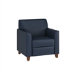 Pemberly Row 3 Piece Sofa Set with Clean Line Stitched Frame in Navy