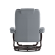 Pemberly Row Multi-Position Recliner and Ottoman with Swivel Mahogany Wood Base