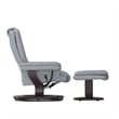 Pemberly Row Multi-Position Recliner and Ottoman with Swivel Mahogany Wood Base