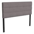 Pemberly Row Universal Fit Tufted Upholstered Queen Headboard in Gray