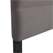 Pemberly Row Universal Fit Tufted Upholstered Queen Headboard in Gray