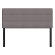 Pemberly Row Universal Fit Tufted Upholstered Queen Headboard in Gray