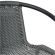 Pemberly Row Indoor/Outdoor Rattan Restaurant Barstool in Gray/Black Set of 2