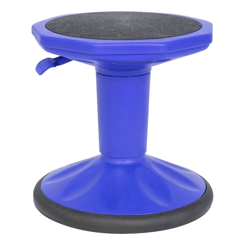 Pemberly Row Kids Adjustable Height Active Learning Stool for Classroom in Blue