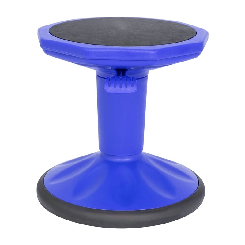 Pemberly Row Kids Adjustable Height Active Learning Stool for Classroom in Blue