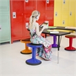 Pemberly Row Kids Adjustable Height Active Learning Stool for Classroom in Blue