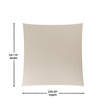 Pemberly Row 20' Rectangle Sun Shade Canopy with Nylon Ropes in Sand