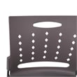 Pemberly Row 881 lb. Capacity Sled Base Stack Chair with Carry Handle in Gray