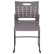 Pemberly Row 881 lb. Capacity Sled Base Stack Chair with Carry Handle in Gray