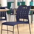 Pemberly Row 881 lb. Capacity Sled Base Stack Chair with Carry Handle in Navy