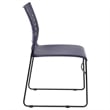 Pemberly Row 881 lb. Capacity Sled Base Stack Chair with Carry Handle in Navy