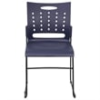 Pemberly Row 881 lb. Capacity Sled Base Stack Chair with Carry Handle in Navy