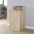 Pemberly Row 32 Gallon Wood Tray Top Trash Enclosure with Drop Hole in Oak