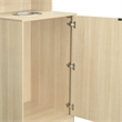 Pemberly Row 32 Gallon Wood Tray Top Trash Enclosure with Drop Hole in Oak