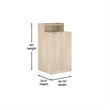 Pemberly Row 32 Gallon Wood Tray Top Trash Enclosure with Drop Hole in Oak
