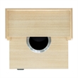 Pemberly Row 32 Gallon Wood Tray Top Trash Enclosure with Drop Hole in Oak