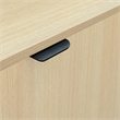 Pemberly Row 32 Gallon Wood Tray Top Trash Enclosure with Drop Hole in Oak
