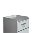 Pemberly Row Wood Tray Top Push Door Trash Receptacle in Gray
